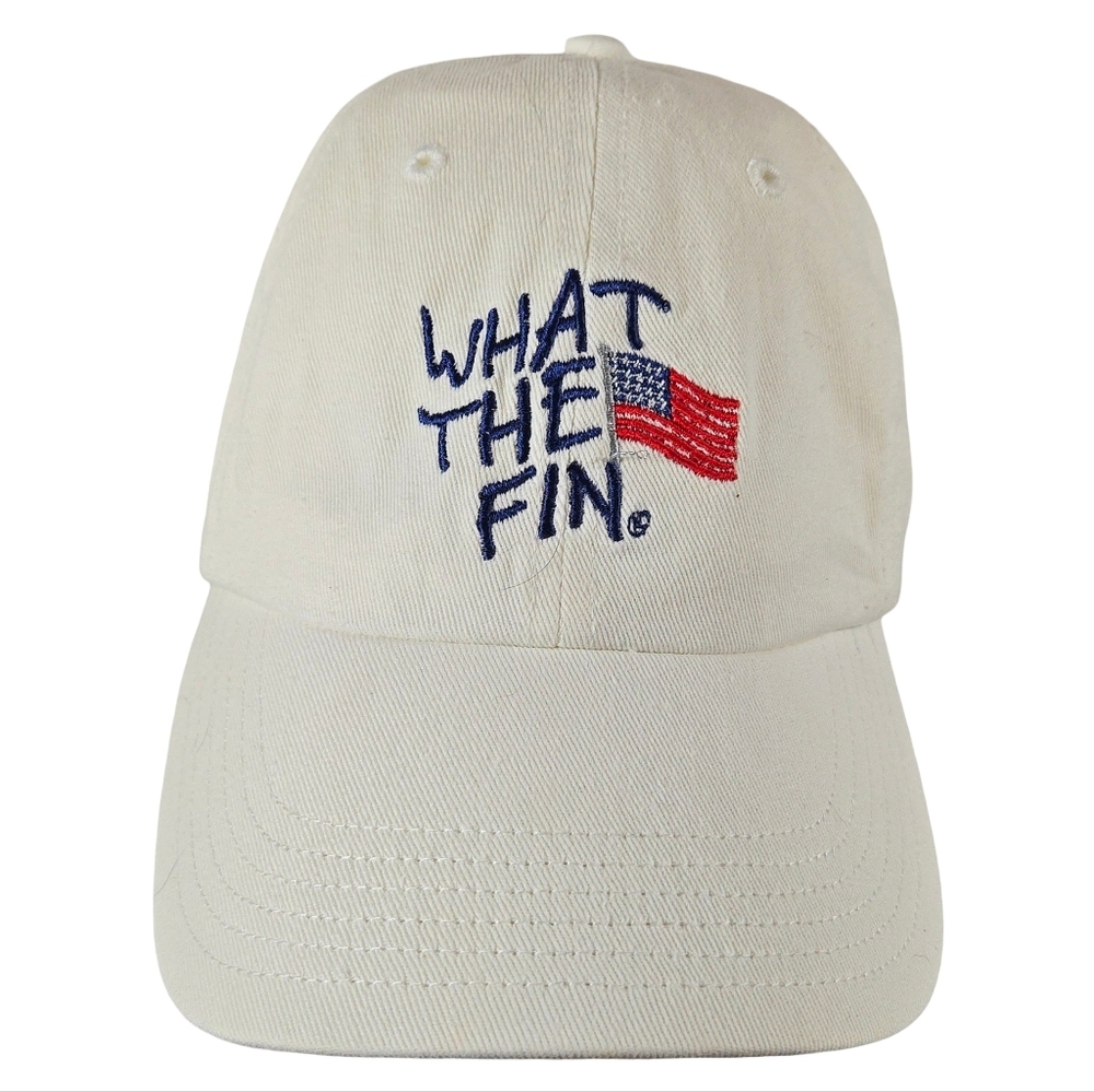 "What The FIN" Dadcore R55 Richardson White Cotton Cap